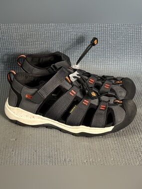 Keen Kids' Newport Neo H2 Closed-Toe Water Sandals Magnet/Spicy Orange Sz 3Y